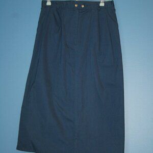 Orvis Navy Blue Women's Skirt Modest Made in the USA Size 14